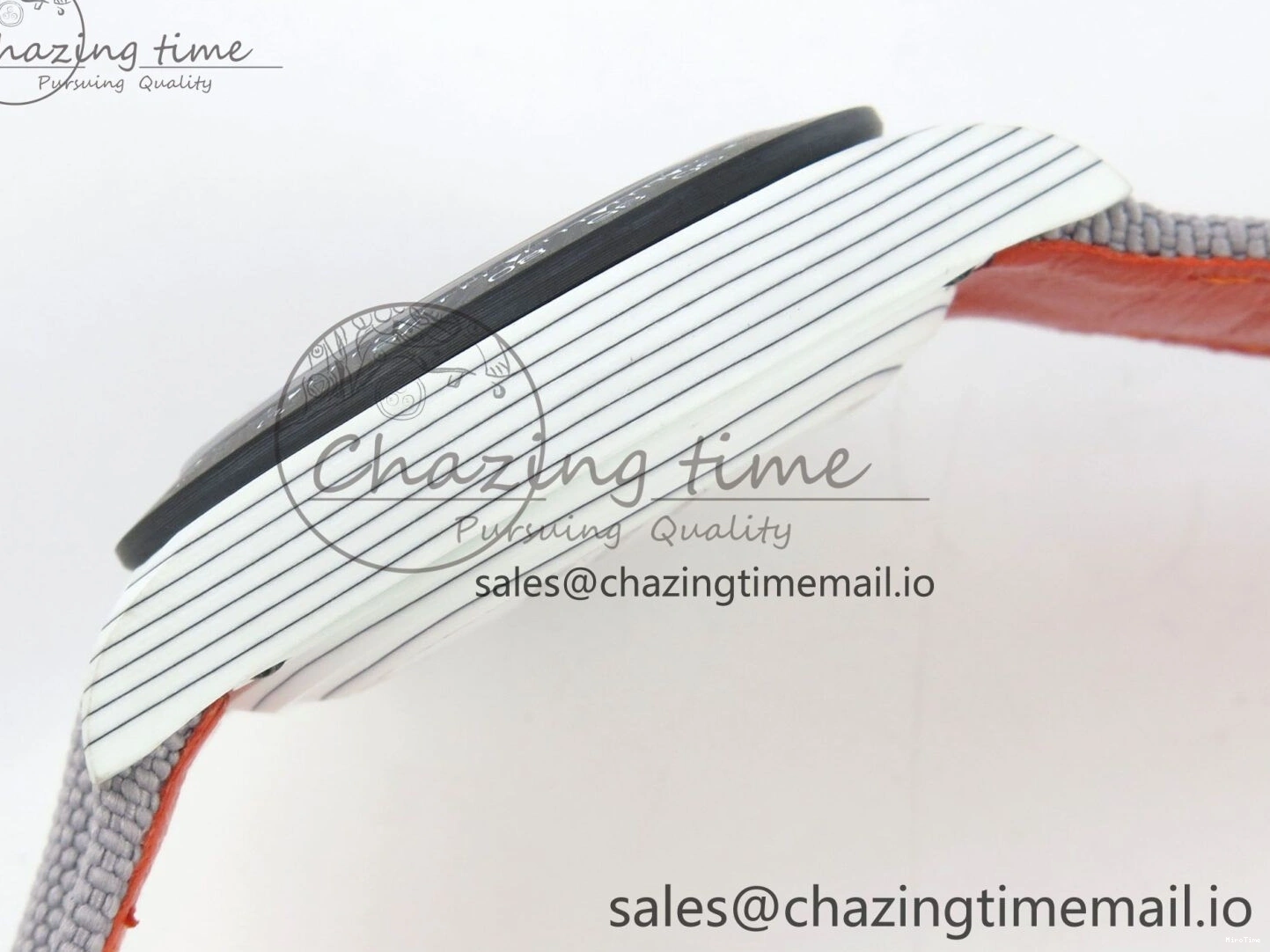 MiroTime 0312 TimelessDesign Daytona DIW Carbon Case and Bezel DIWF Edition White Green Dial on Grey Nylon Strap A 51